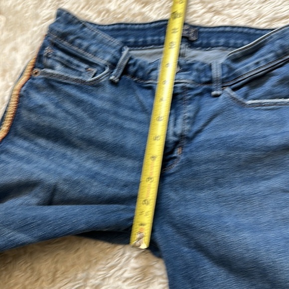 Abercrombie & Fitch Harper Low Rise Ankle Jeans 27/4 Blue Side Stripes Stretch - Picture 6 of 10